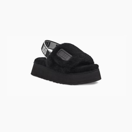 UGG Disco Slide Black Slippers for Women (TOFB70239)